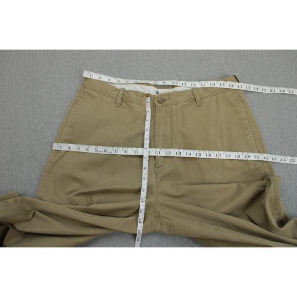 J Crew Pants Mens 34 x 34 Beige Broken In Chino Flat Front - Picture 5 of 6